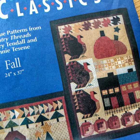 Vintage Wall Quilts Sewing Pattern Quilted Winter and Fall Decorations - Picture 3 of 7